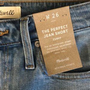 NWT Madewell The Curvy Perfect Jean Short